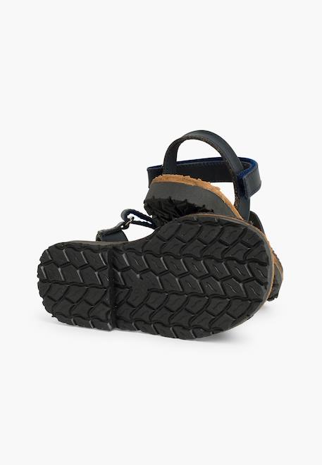 Sandales avarcas cuir nappa et à scratch pour enfant Blanc+Bleu marine+Ciel clair+Couleur chair+Couleur cuir+Rose+Sable 9 - vertbaudet enfant 