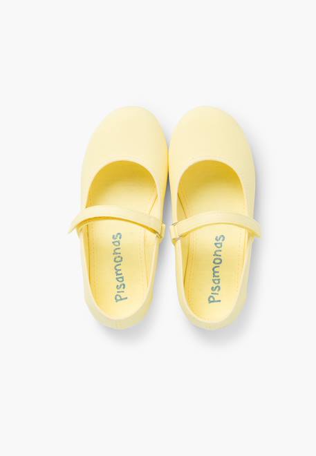 Babies à scratch fin en toile pour fille Blanc+Bleu marine+Ciel clair+Corail+Écru+Fucsia+Gris+Jaune citron+Pêche+Rose+Rouge+Sable+Vert émeraude 45 - vertbaudet enfant 