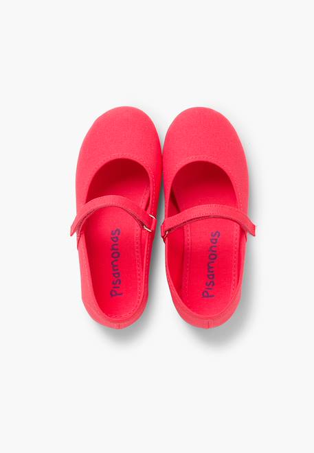 Babies à scratch fin en toile pour fille Blanc+Bleu marine+Ciel clair+Corail+Écru+Fucsia+Gris+Jaune citron+Pêche+Rose+Rouge+Sable+Vert émeraude 23 - vertbaudet enfant 