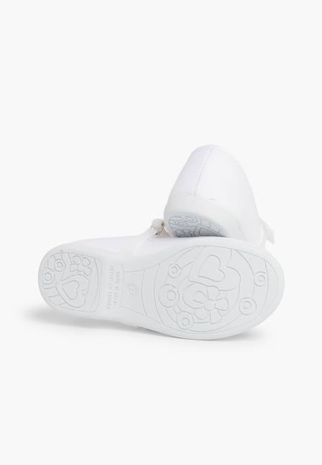 Babies à scratch fin en toile pour fille Blanc+Bleu azur+Bleu marine+Ciel clair+Corail+Écru+Fucsia+Gris+Jaune citron+Pêche+Rose pâle+Rouge+Sable+Vert fougère 3 - vertbaudet enfant 