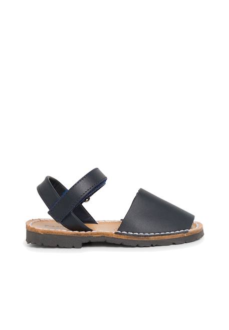 Sandales avarcas cuir nappa et à scratch pour enfant Blanc+Bleu marine+Ciel clair+Couleur chair+Couleur cuir+Rose+Sable 7 - vertbaudet enfant 