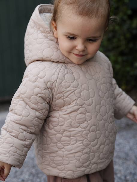 Manteau matelassé fantaisie bébé beige 9 - vertbaudet enfant 