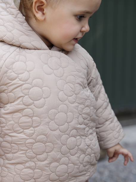 Manteau matelassé fantaisie bébé beige 7 - vertbaudet enfant 