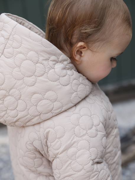Manteau matelassé fantaisie bébé beige 8 - vertbaudet enfant 