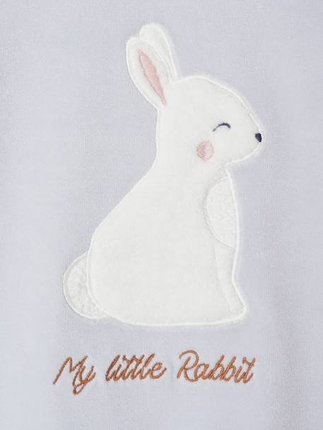 Pyjama fille velours lapin bleu ciel 4 - vertbaudet enfant 
