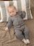 Combinaison naissance en tricot texturé vert de gris 1 - vertbaudet enfant 