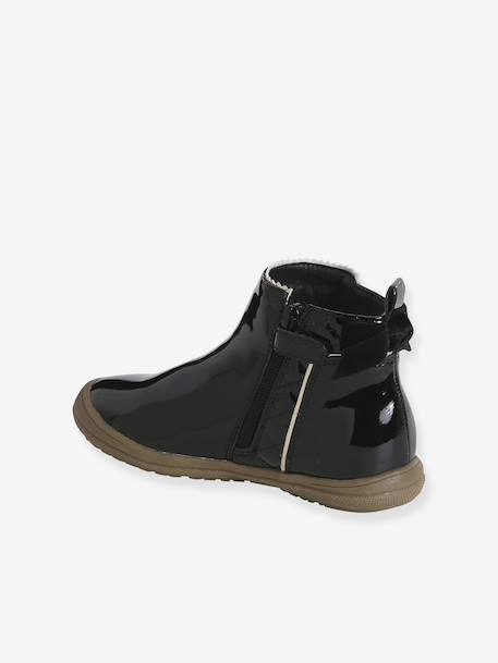 Bottines enfant fille synthétique zippées marron+noir 9 - vertbaudet enfant 