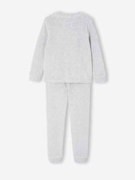 Pyjama garçon velours ours gris chiné 6 - vertbaudet enfant 