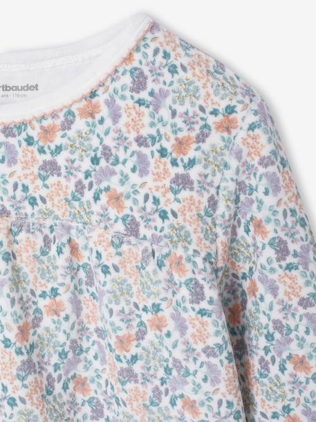 Lot de 2 pyjamas fille velours fleurs écru 10 - vertbaudet enfant 