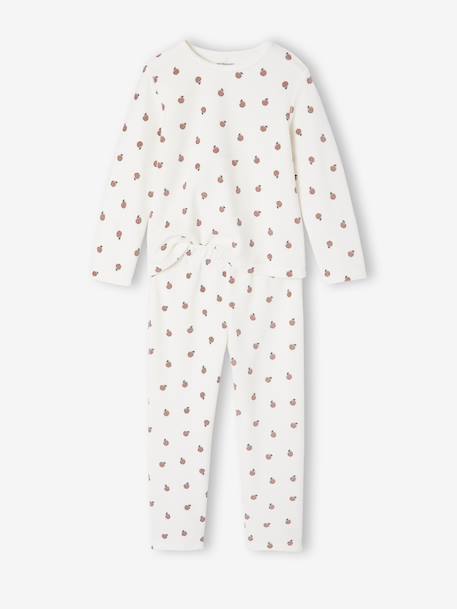 Lot de 2 pyjamas fille velours fruits écru 3 - vertbaudet enfant 