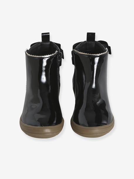 Bottines enfant fille synthétique zippées marron+noir 11 - vertbaudet enfant 