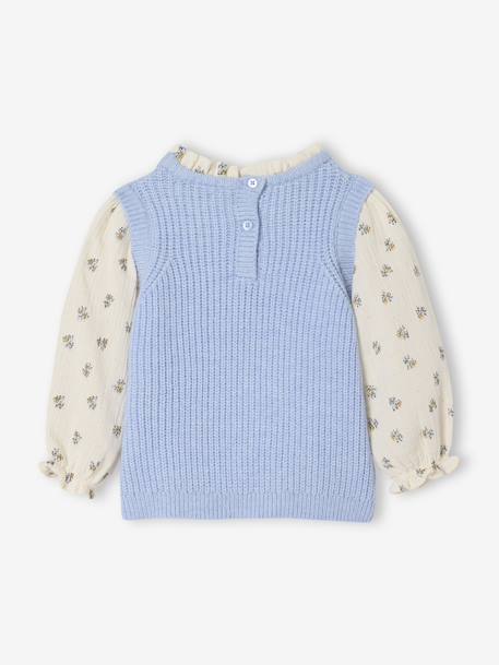Pull 2 en 1 bébé bleu ciel 2 - vertbaudet enfant 