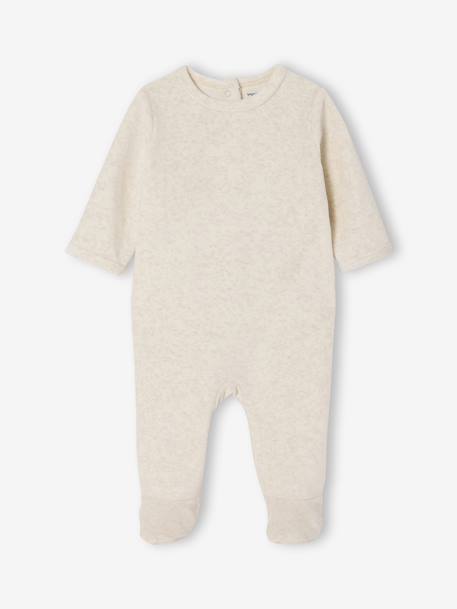 Lot de 3 pyjamas bébé mixtes en velours Lot cappuccino+rose 10 - vertbaudet enfant 