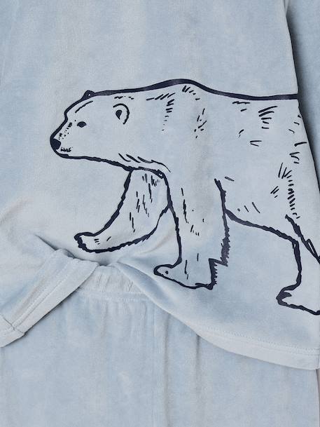Lot 2 pyjamas garçon velours animaux polaires bleu ciel 8 - vertbaudet enfant 