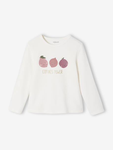 Lot de 2 pyjamas fille velours fruits écru 4 - vertbaudet enfant 