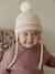 Ensemble bébé bonnet, snood et moufles coeurs beige doré 6 - vertbaudet enfant 