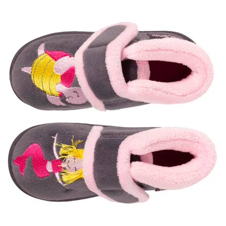 Chaussons bottillons ,fermeture à scratch, semelle antidérapante Gris foncé 2 - vertbaudet enfant 