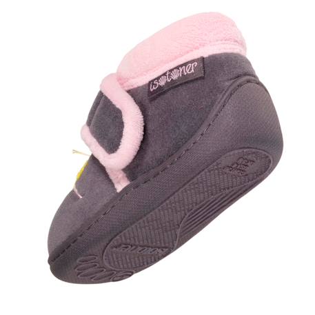 Chaussons bottillons ,fermeture à scratch, semelle antidérapante Gris foncé 5 - vertbaudet enfant 