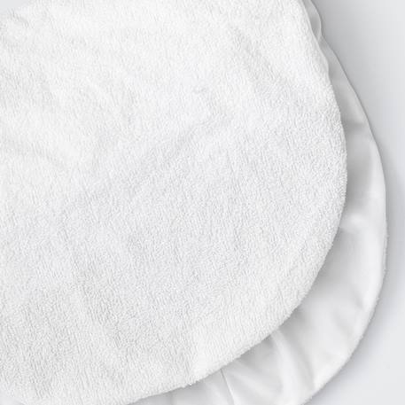 Alèse bébé imperméable bouclette coton bio Blanc 1 - vertbaudet enfant 