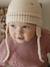 Ensemble bébé bonnet, snood et moufles coeurs beige doré 5 - vertbaudet enfant 