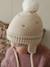 Ensemble bébé bonnet, snood et moufles coeurs beige doré 7 - vertbaudet enfant 