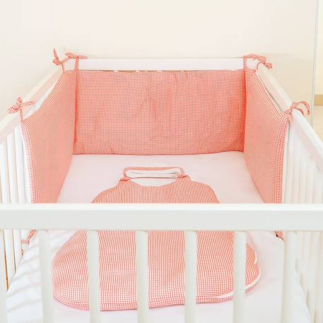 Tour de lit en coton bio Blanc+Fraise+Honey+Rose+Vert 4 - vertbaudet enfant 