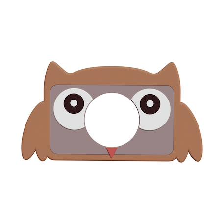 Housse en silicone hibou Brun clair 1 - vertbaudet enfant 