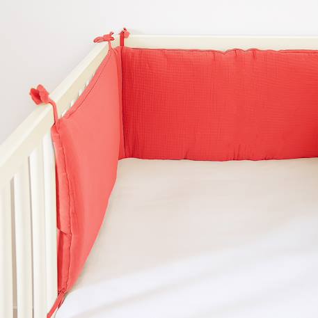Tour de lit en coton bio Blanc+Fraise+Honey+Rose+Vert 7 - vertbaudet enfant 