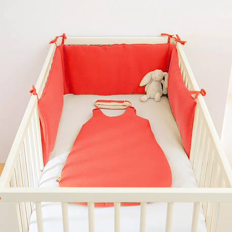 Tour de lit en coton bio Blanc+Fraise+Honey+Rose+Vert 9 - vertbaudet enfant 