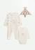 Kit naissance 3 pièces pyjama, body et doudou bébé câlins Ecru 1 - vertbaudet enfant 
