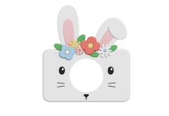 Jouet-Housse en silicone lapin des fleurs