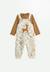 Ensemble salopette bébé en molleton et t-shirt lamascotte Ecru 1 - vertbaudet enfant 