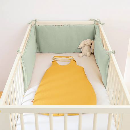 Tour de lit en coton bio Blanc+Fraise+Honey+Rose+Vert 27 - vertbaudet enfant 