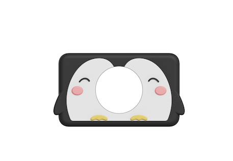 Housse en silicone pingouin Noir et blanc 1 - vertbaudet enfant 