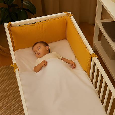 Tour de lit en coton bio Blanc+Fraise+Honey+Rose+Vert 14 - vertbaudet enfant 