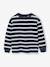Tee-shirt rayé manches longues garçon bleu nuit+écru 1 - vertbaudet enfant 
