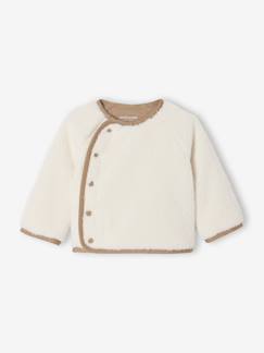 Pull naissance en sherpa boutonné devant  - vertbaudet enfant