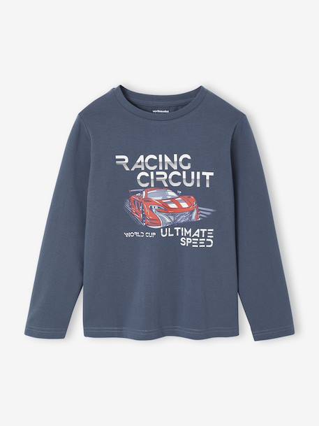 T-shirt motif ludique garçon écru+gris ardoise+gris chiné 4 - vertbaudet enfant 