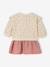 Robe bi-matière manches longues vieux rose 2 - vertbaudet enfant 