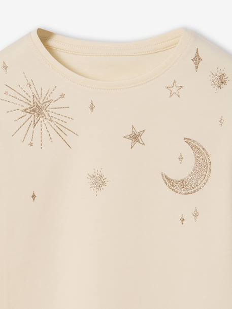 Tee-shirt fille étoiles brillantes vanille 3 - vertbaudet enfant 