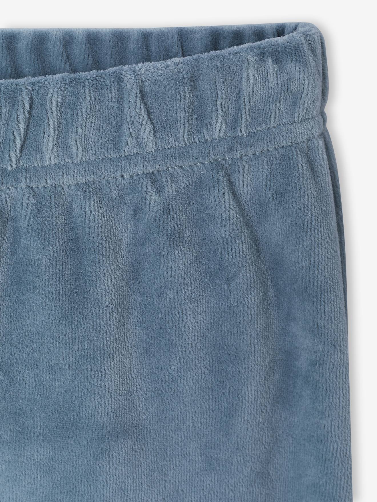 Lot De 2 Pyjamas Garçon Velours Loup - Hauts Manches Longues, Pantalons Taille élastique - Vertbaudet