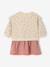 Robe bi-matière manches longues vieux rose 1 - vertbaudet enfant 