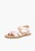 Sandale fille croisée cuir lisse Blanc+Bleu marine+Couleur cuir+Fucsia+Rose+Sable 26 - vertbaudet enfant 