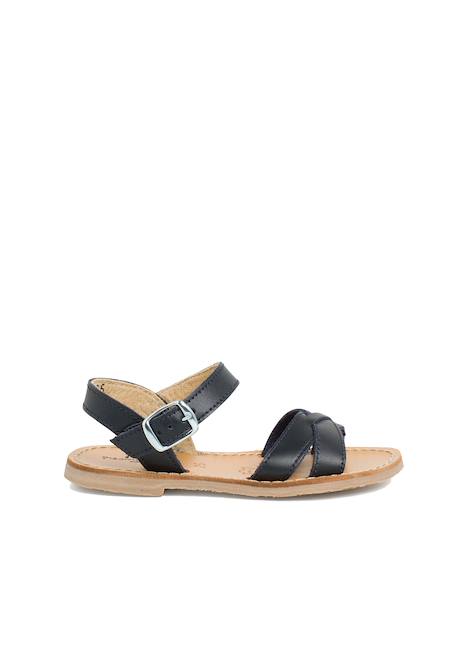 Sandale fille croisée cuir lisse Blanc+Bleu marine+Couleur cuir+Fucsia+Rose+Sable 7 - vertbaudet enfant 