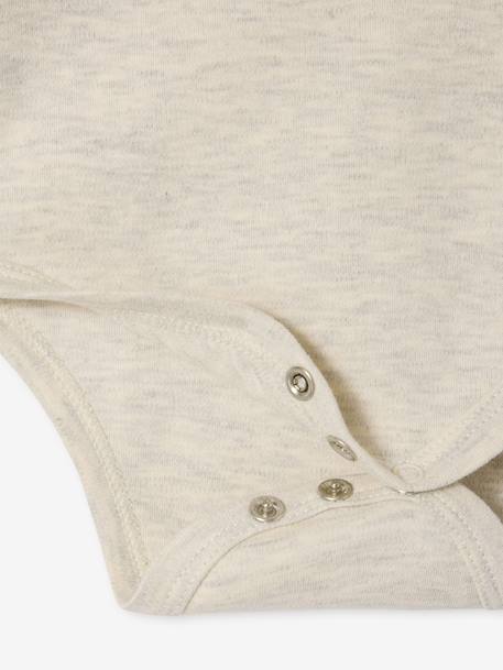 Lot de 3 bodies naissance avec ouverture américaine beige chiné 6 - vertbaudet enfant 
