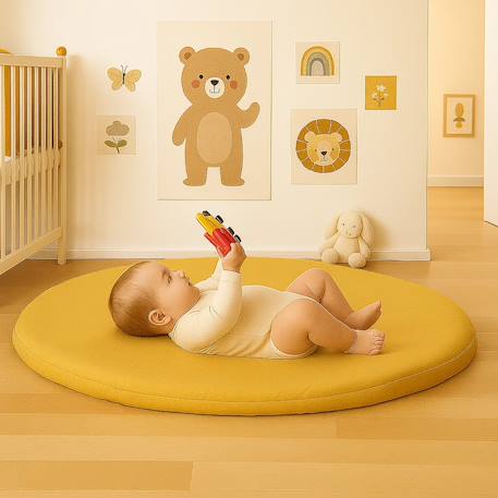 Tapis d'eveil en coton bio Blanc+Fraise+Honey+Rose+Vert 15 - vertbaudet enfant 