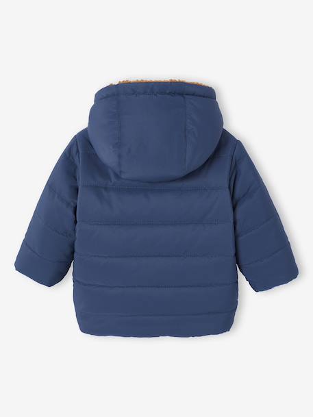 Doudoune à capuche bébé réversible marine 4 - vertbaudet enfant 