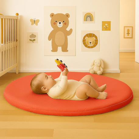 Tapis d'eveil en coton bio Blanc+Fraise+Honey+Rose+Vert 8 - vertbaudet enfant 