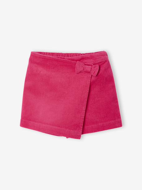 Jupe short fille velours fuchsia 1 - vertbaudet enfant 