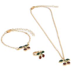 Jouet-Jeux d'imitation-Parure de bijoux enfant cherry